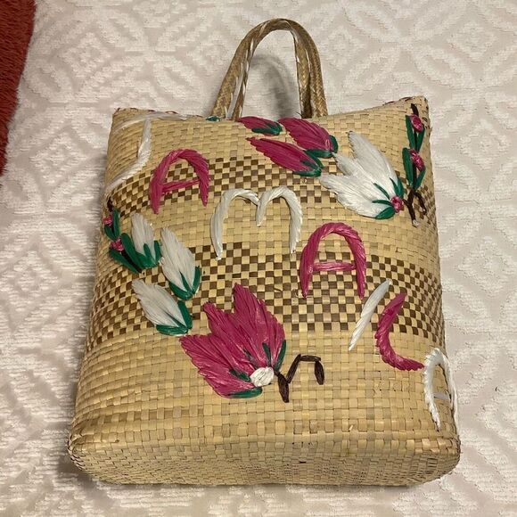 Large Zip Raffia Jamaica Bag, Vintage - Picture 9 of 14